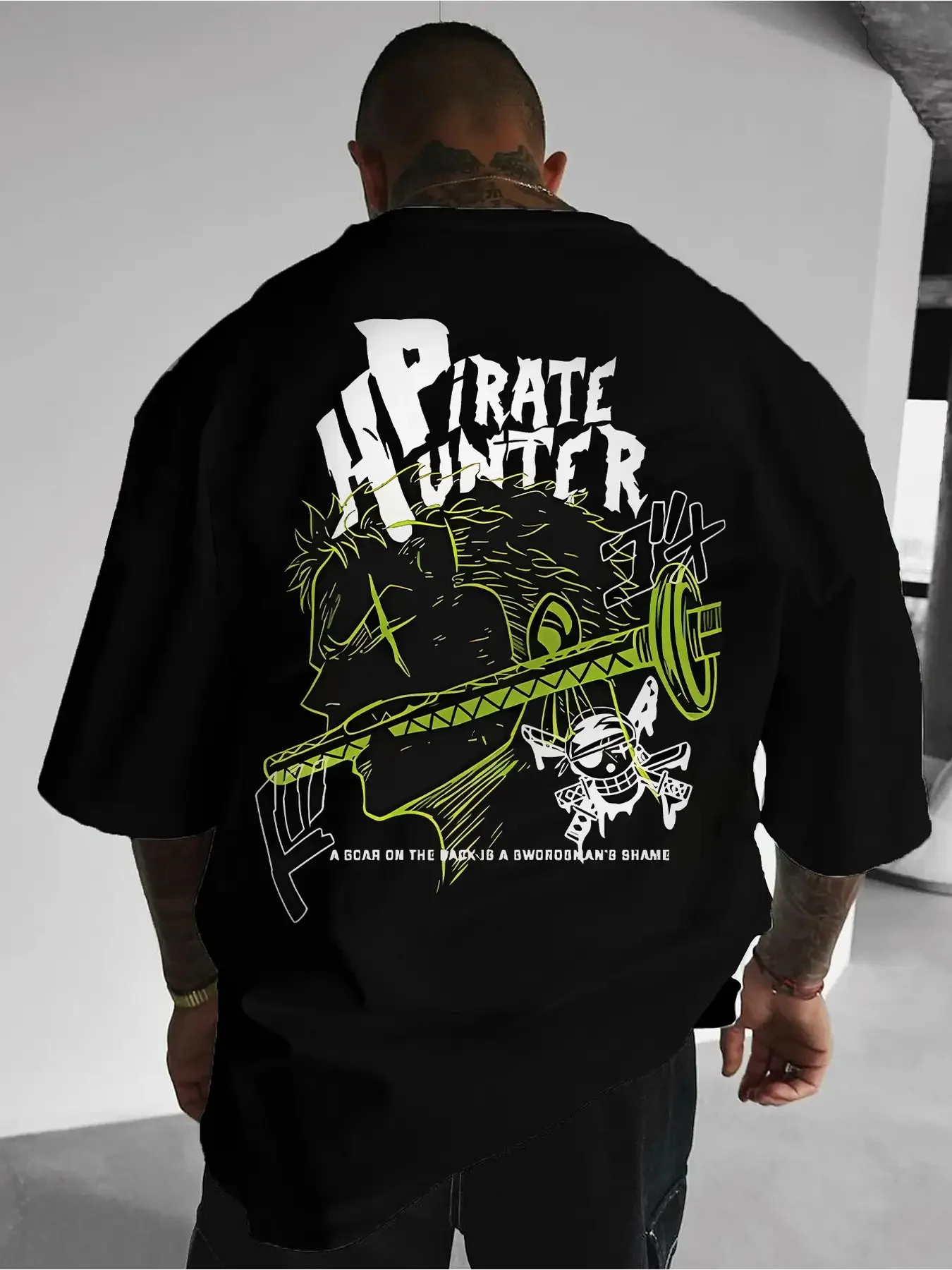 2026 Neues Herren-Muster-T-Shirt - Anime-Piraten-Rückendesign - Leichtes und Atmungsaktives Polyester-Gewebe - Sommerliche Casual Streetwear