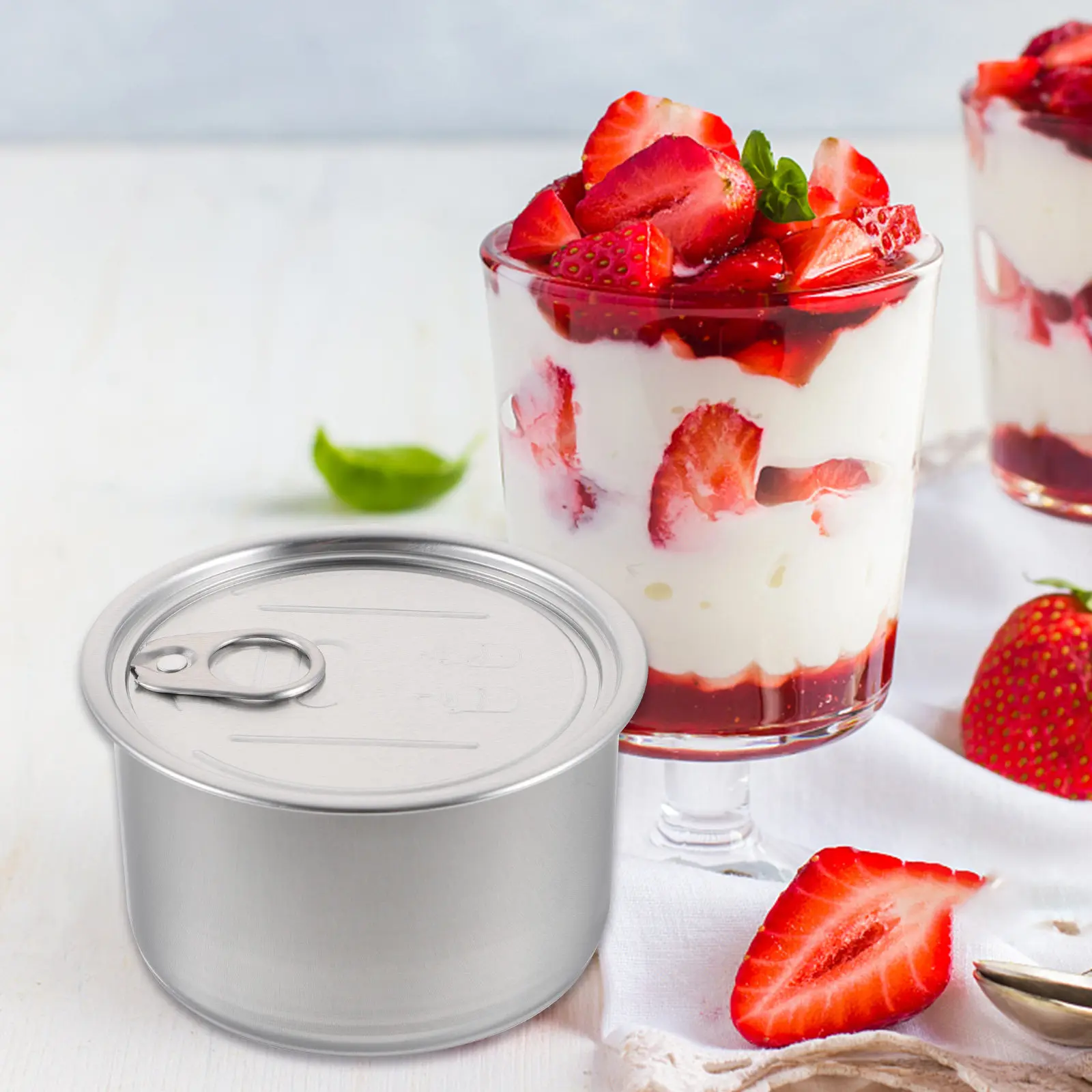 

4Pcs Aluminum Seal Can Empty Storage Jars Large Food Storage Containers Cake Gift Boxes Lightweight Durable Aluminum Can