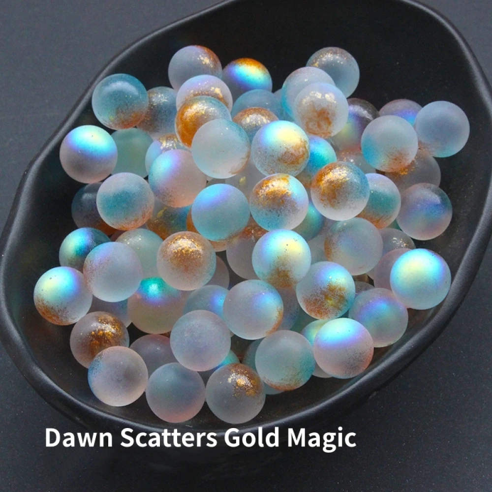 10pcs Glass Marbles With Starry Speckles, Fun Marble Games Accessories, Decoration For Aquarium, Yard, Bonsai, Pathway