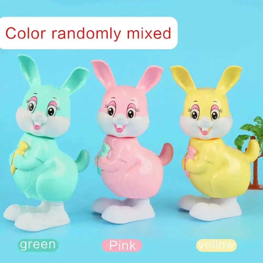 Animation Cartoon Rabbit Toys Wind-Up Clockwork Toy Spring Clockwork Bunny Toy Jumping Walking Wind Up Rabbit Toy