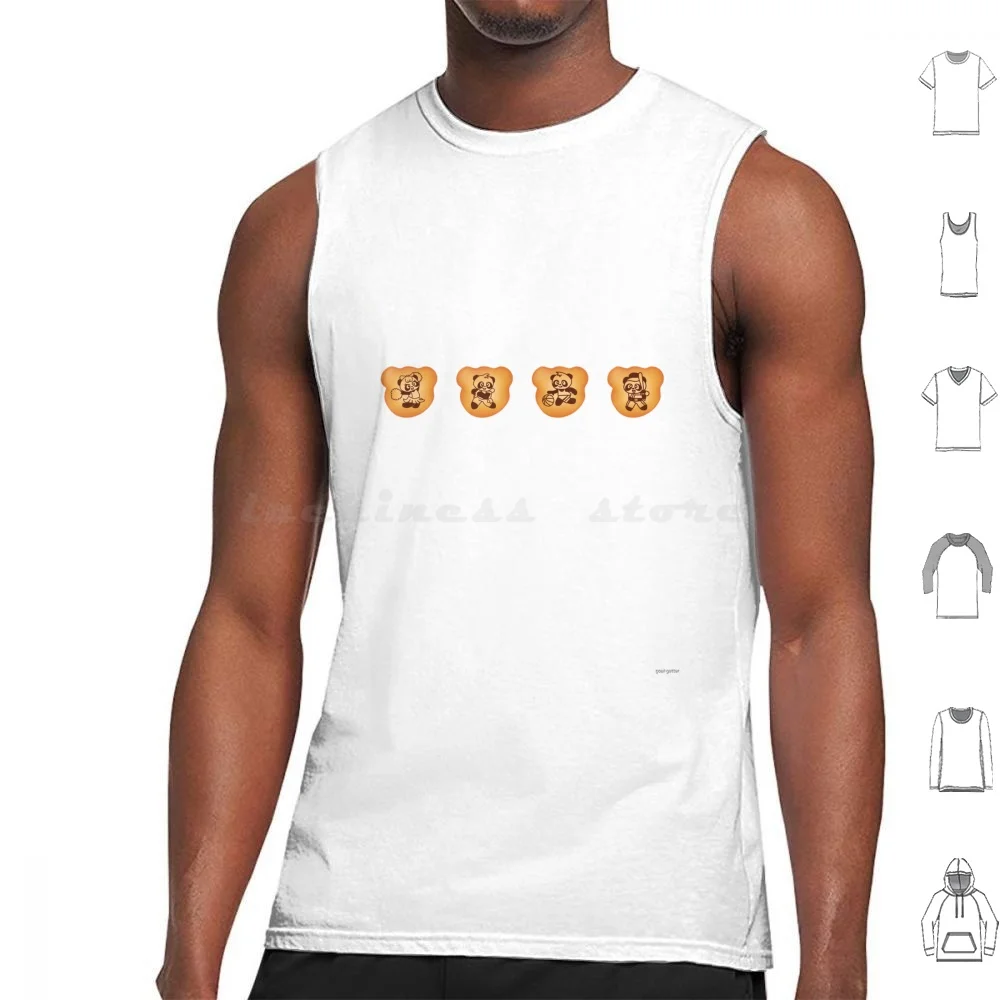 Hello Panda Biscuits Tank Tops Print Cotton Sweet Snack Chocolate Japan Japanese Kawaii Panda Bear Biscuits Packaging