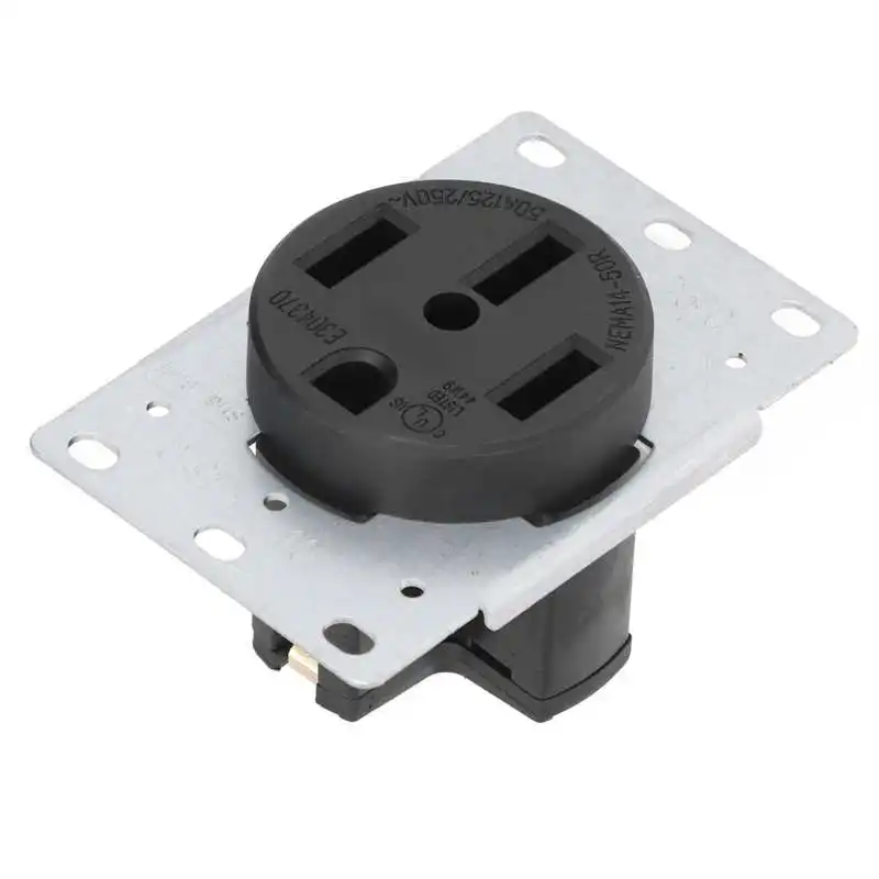 Industrial Receptacle NEMA 14-50R US Standard Industrial 4 Hole Power Outlet PA66 Plastic Shell 50A 125V/250V