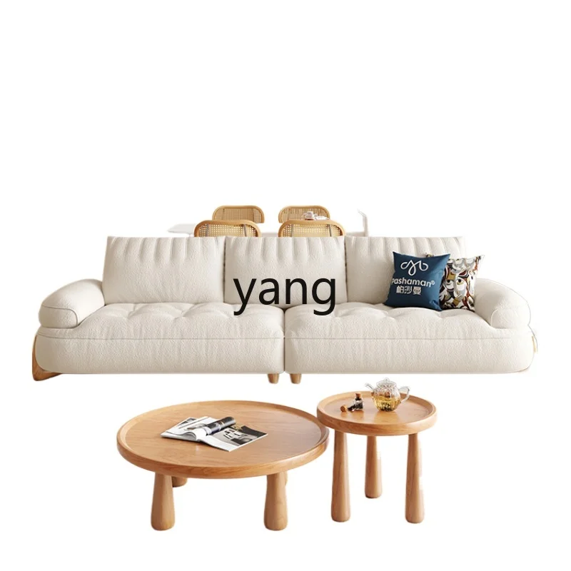 

Yjq Fabric Sofa Modern Simple Small Apartment Living Room Cloud Sofa Arc