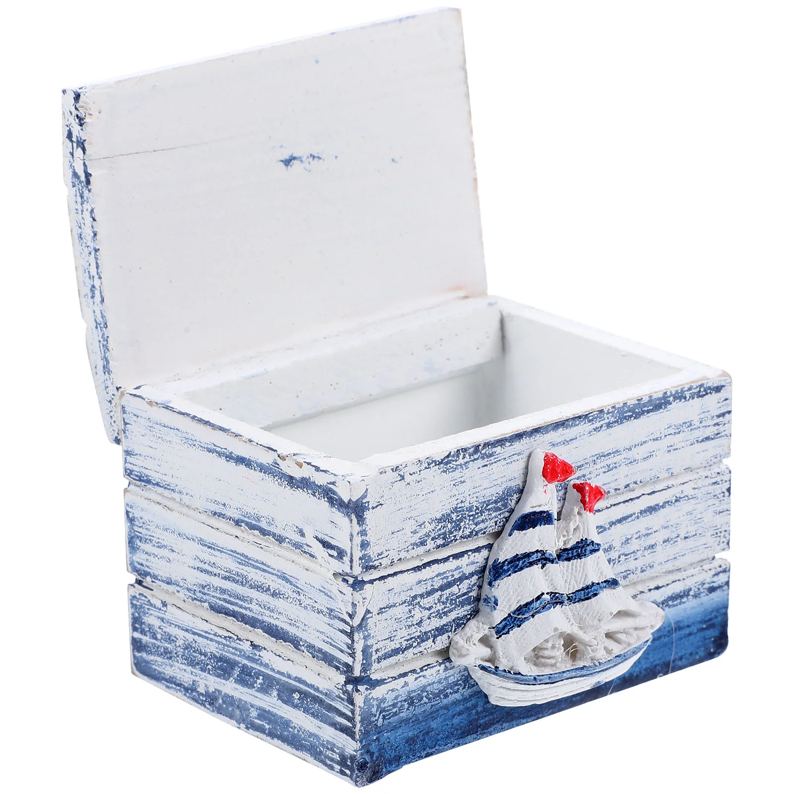 Mediterranean Storage Box Treasure Chest Jewelry Holder Hi Candy Organizer Wood Small Wooden