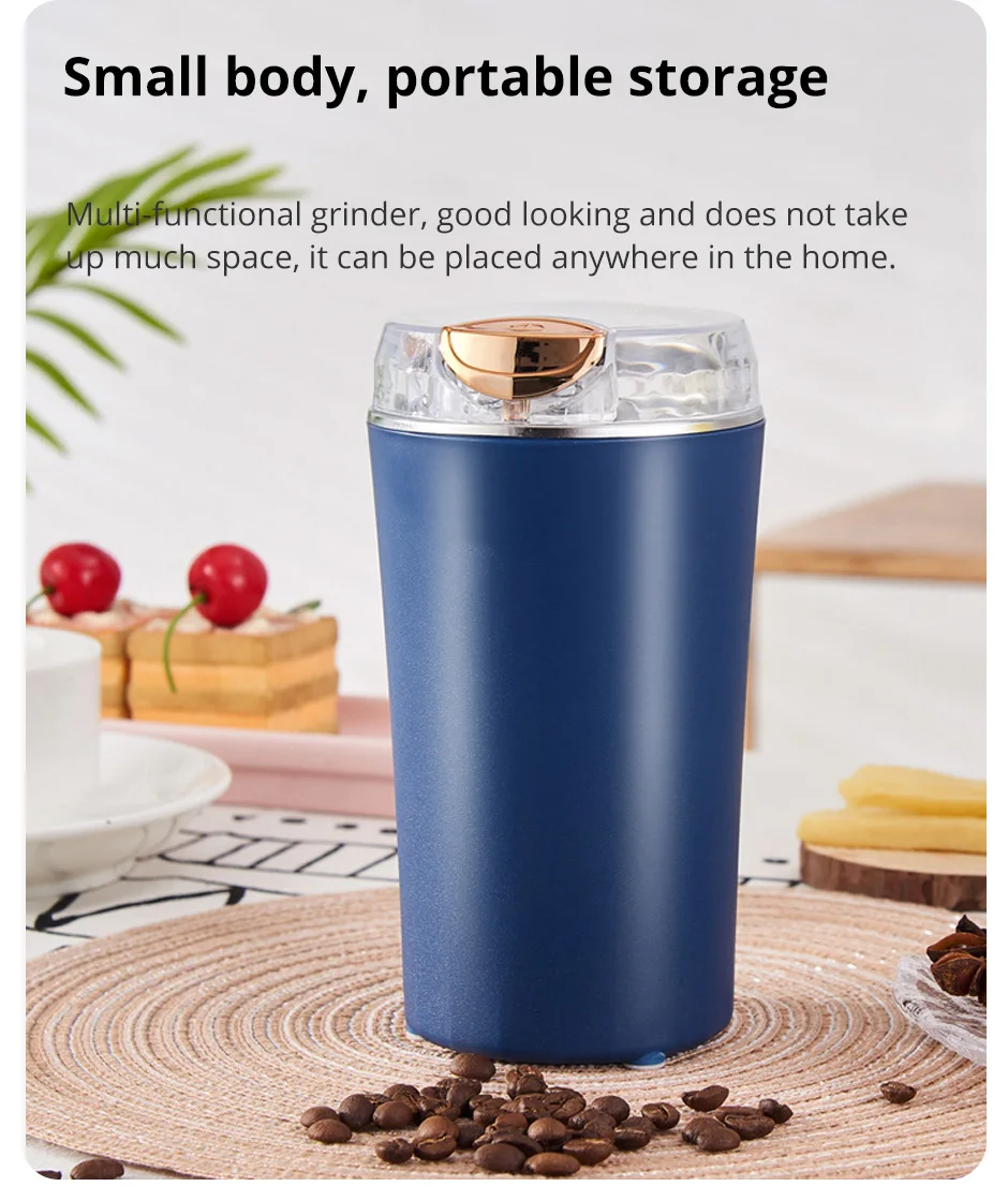 Small Electric Grinding Machine Grain Grinder Coffee Grinder Stainless Steel Nuts Beans Grains Mill Herbs for kitchen image 5