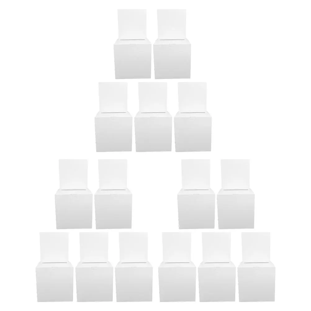 

15Pcs Ballot Raffle Box Multi Purpose Donation Box Paper Ticket Container for Parties Events Celebrations Ballot Boxes