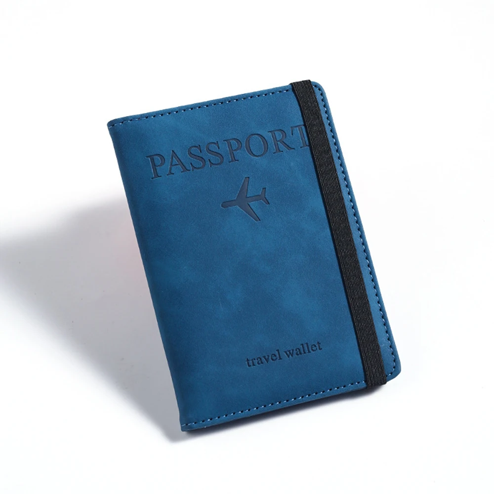 Personalisierter PU-Herren-RFID-Passhalter im 2-Style-Umschlag-Design, Flugzeugmuster Bedruckte Diebstahlsichere Passbörse, Minimalistisch – Detail 17
