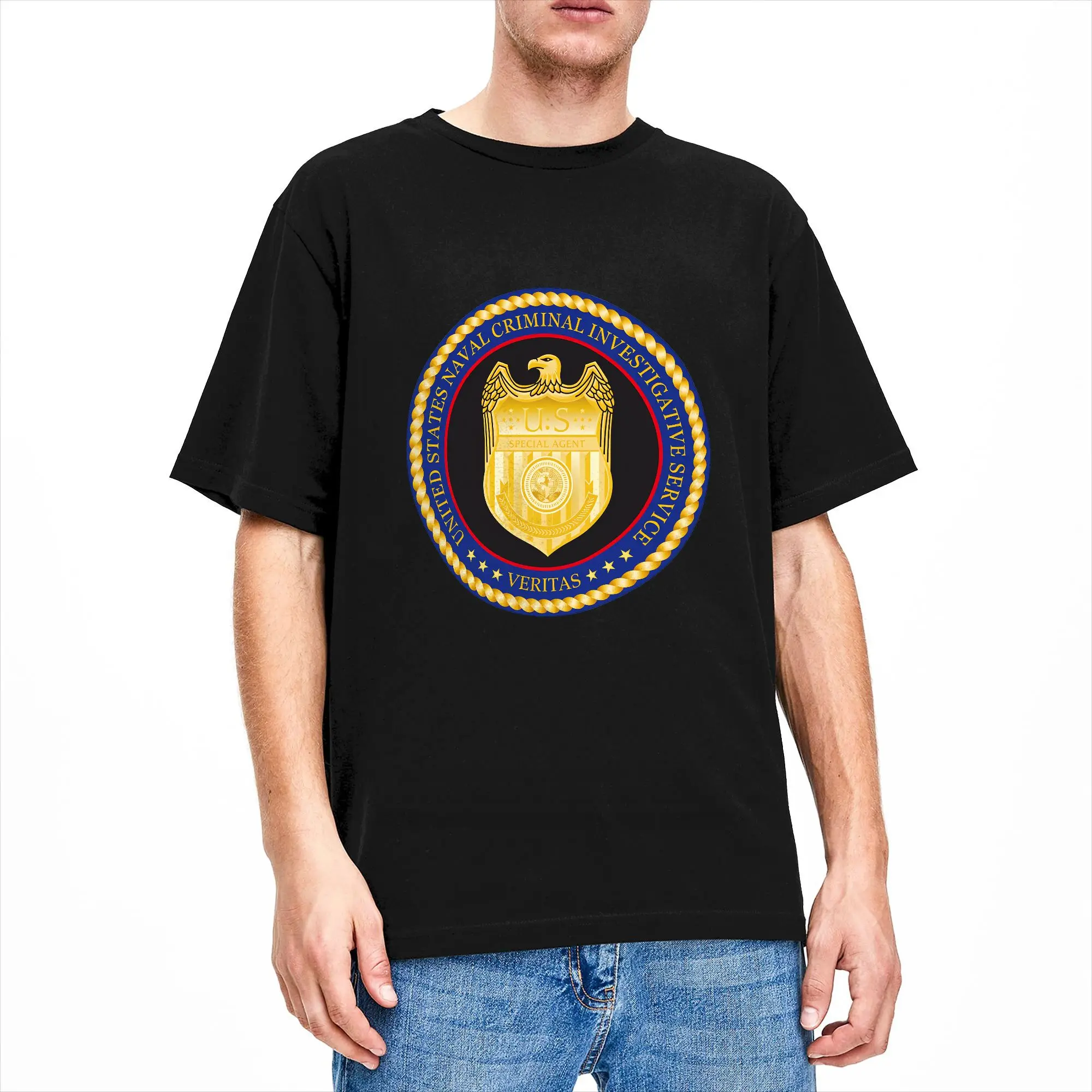 NCIS Naval Criminal Investigative Service  T-Shirt Summer  Cotton T Shirts For Male Casual Tshirt Short Sleeve Y2K Retro Tops