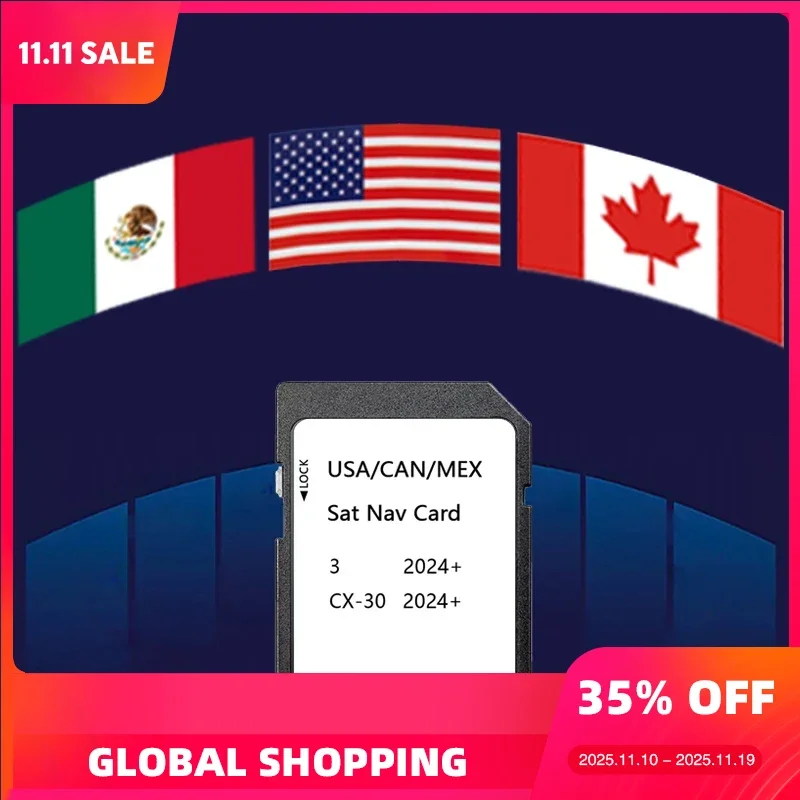 

Navigation SD Card North America Map 16GB GPS Update Navigation for Mazda 3/CX-30 2024 Vehicle Memory GPS Card
