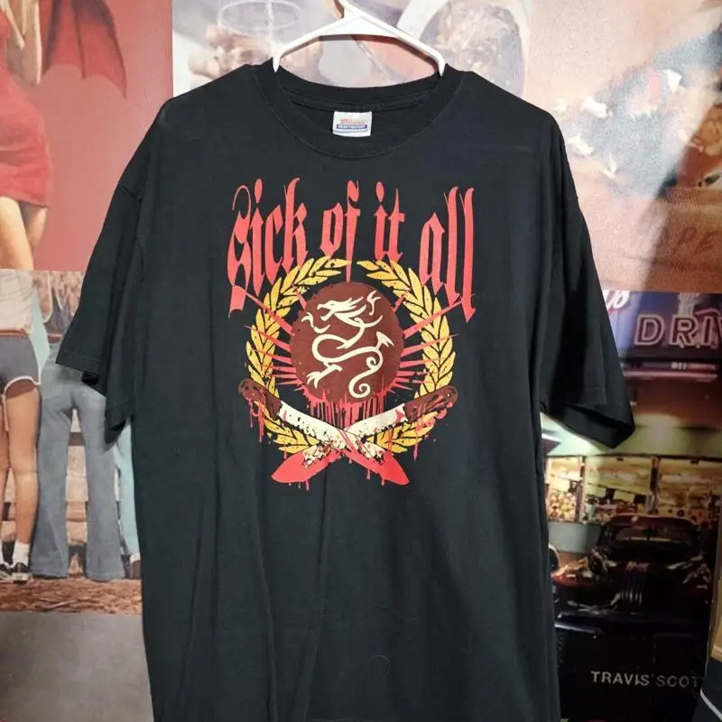 Vintage Y2K Early 2000s Sick Of It All T Shirt XL Excellent Condition Hardcore