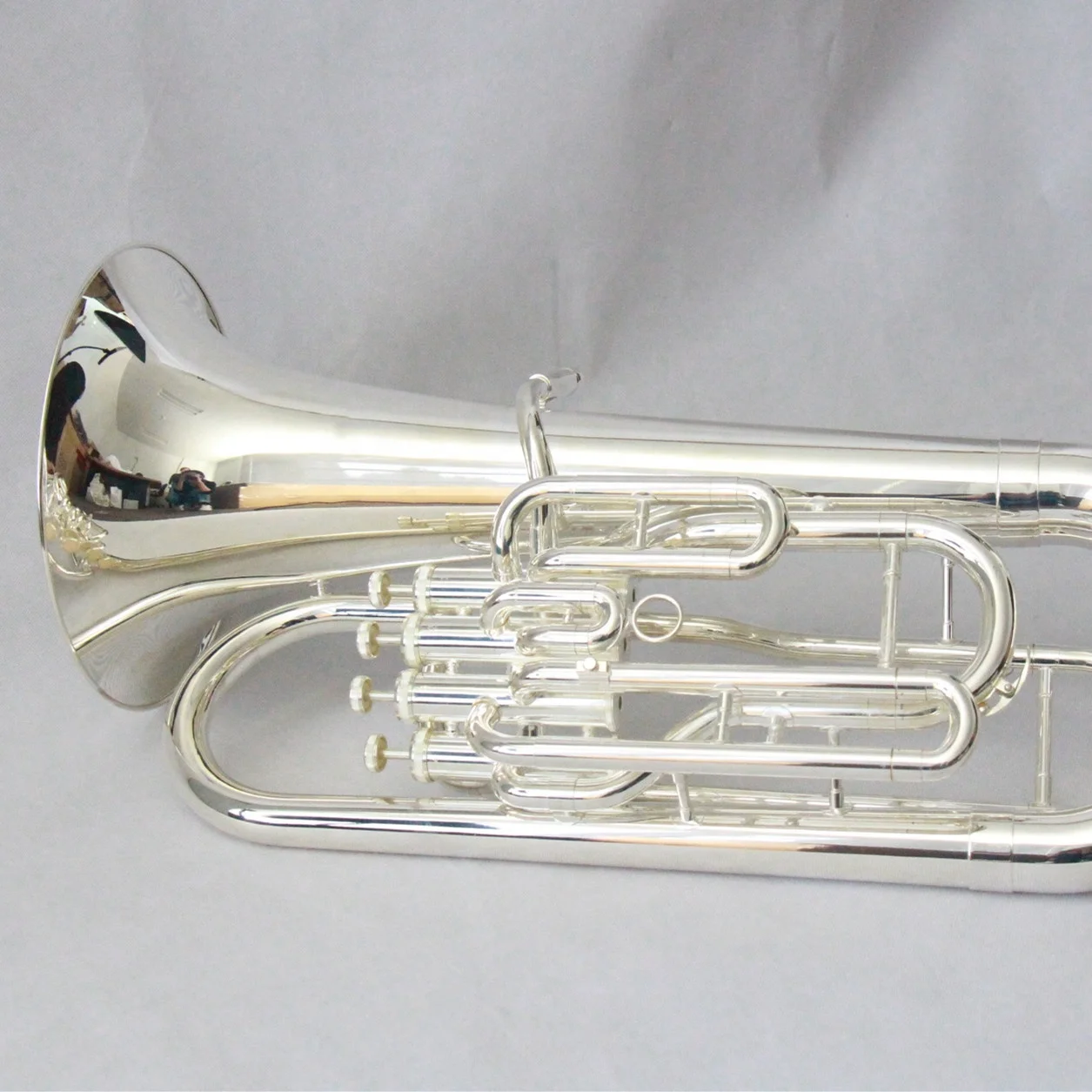 Instrument d'euphonium en argent chinois, instruments en laiton plaqué argent, 4 vannes, œuvres d'art de haute qualité