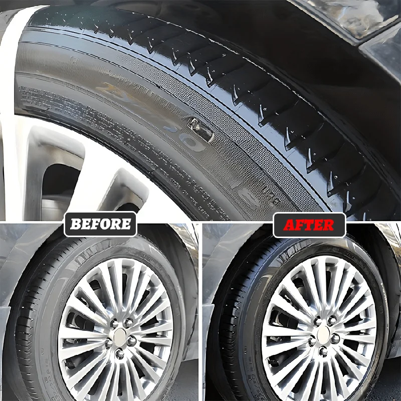 دراجة نارية الإطارات المرمم الشمع العودة إلى لمعان أسود طلاء طويل الأمد البلاستيك تجديد البولندية تنظيف الإطارات لمعان محسن عدة