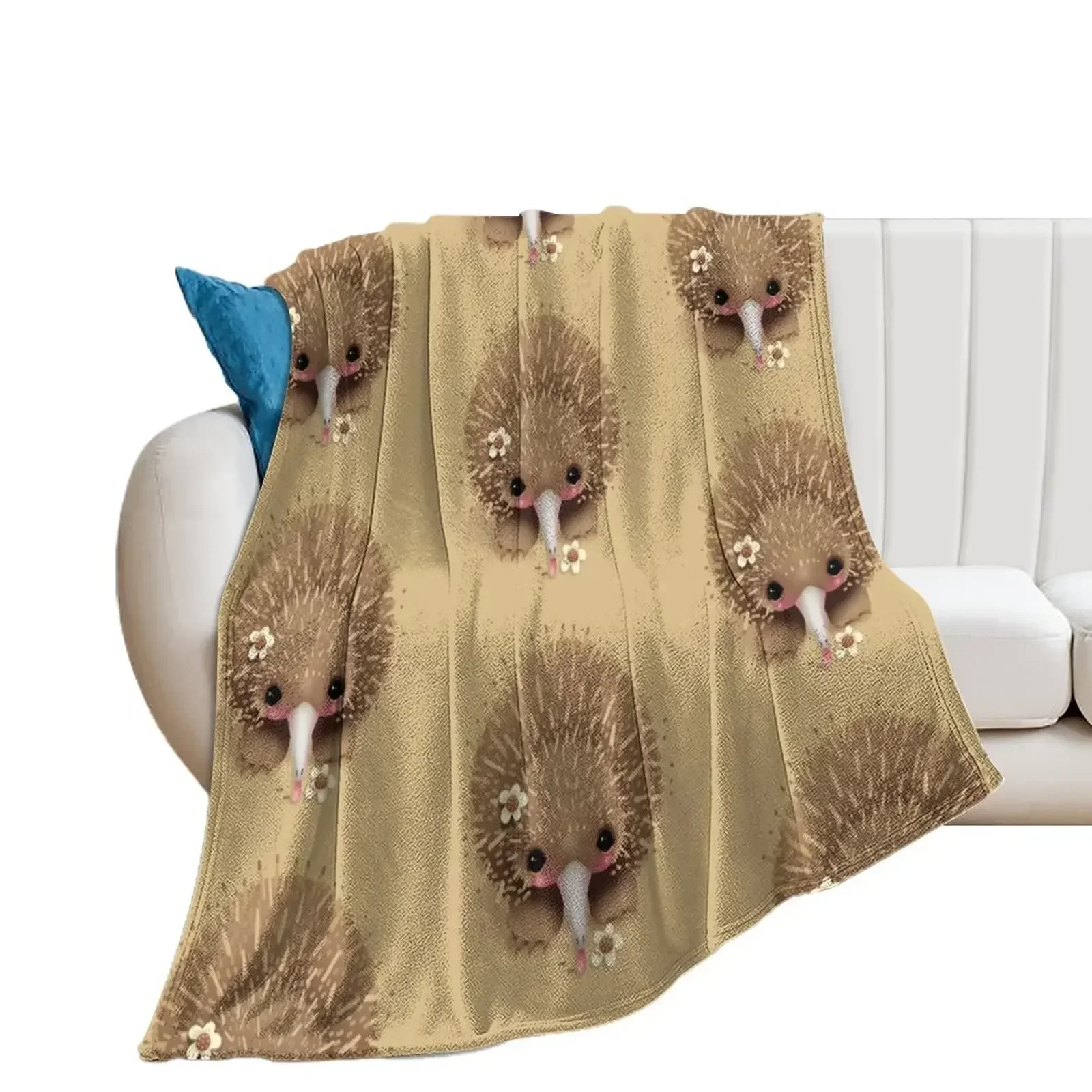 Baby Echidna Throw Blanket Loose Moving wednesday Blankets