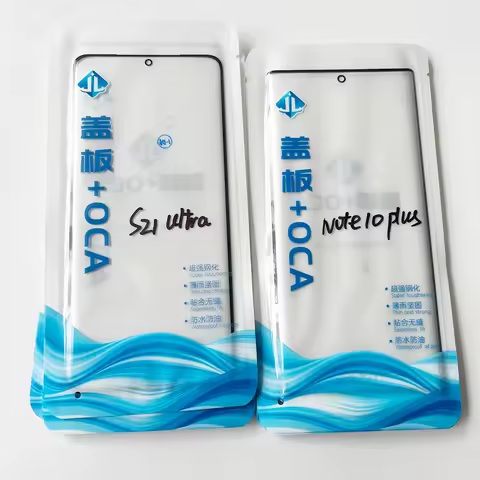 5Pcs Front Screen Outer Glass With OCA For Samsung Galaxy S24 S22 S23 Ultra S21 S20 FE S10 S9 S8 Note 10 Plus LCD Front Glass