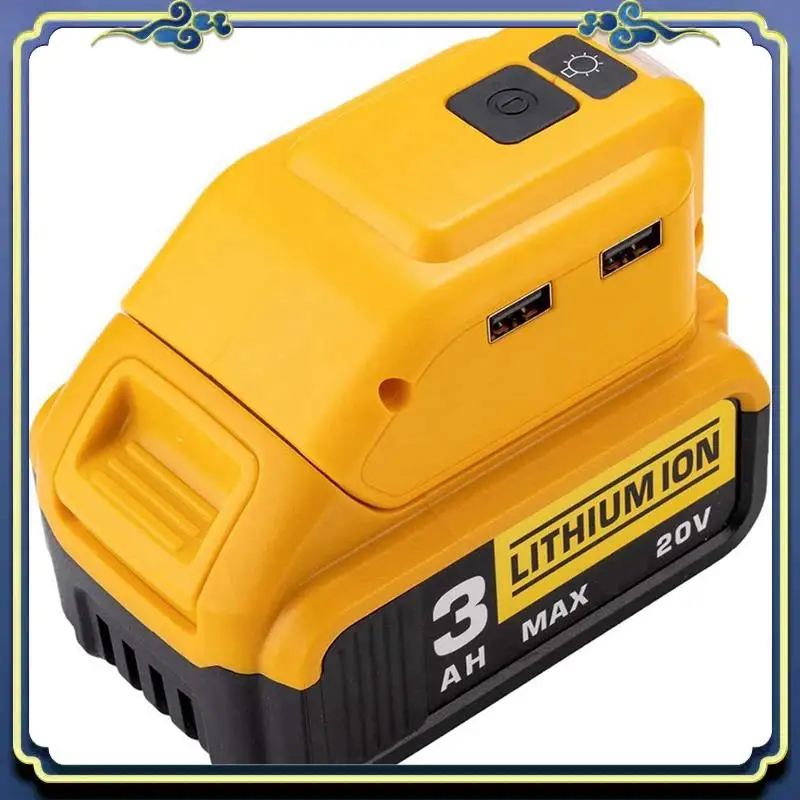 ポータブル-2x-dcb090-バッテリーアダプタ-dcb090-電源充電器コンバータ-dewalt-18v-20v-最大リチウム電池-dc-ポート