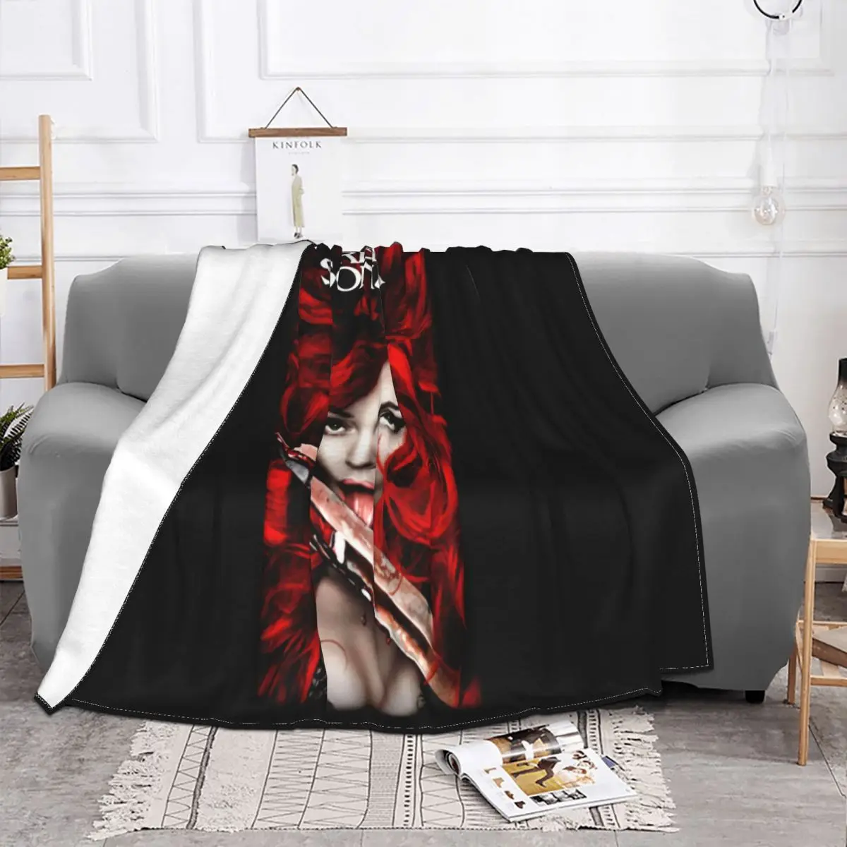 Red Sonja Action Barbarian Comic Con Poster Gift Spring Splicing Top Personality Boy Designs Throw Blanket