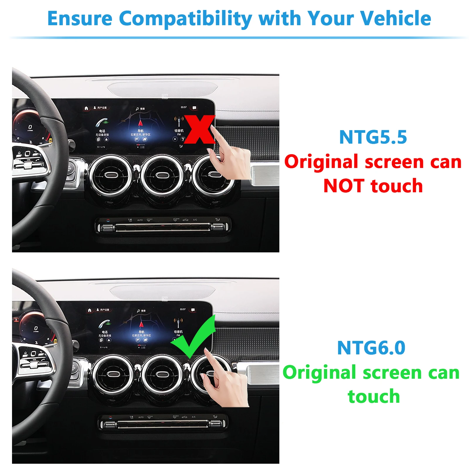 واجهة أندرويد لمرسيدس NTG6.0 MBUX، Google Play&CarPlay، W177 W247 H247 X247 X253 V167 X167 C257 W213 EQA EQB EQC Sprinter #5