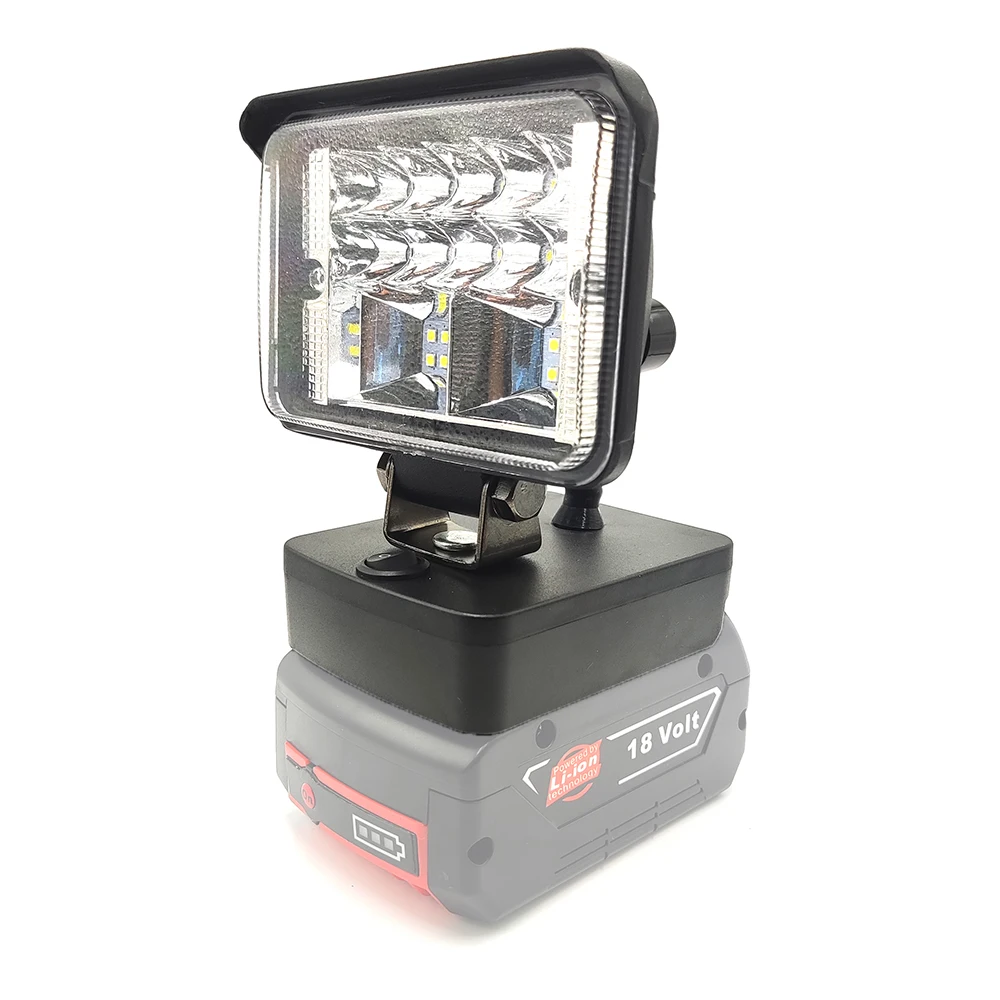 3 Inch LED Work Light Cordless Tool Lamp Flashlight Emergency Lighting for Makita/Bosch/Dewalt/Milwaukee M&18 18V Li-ion Battery