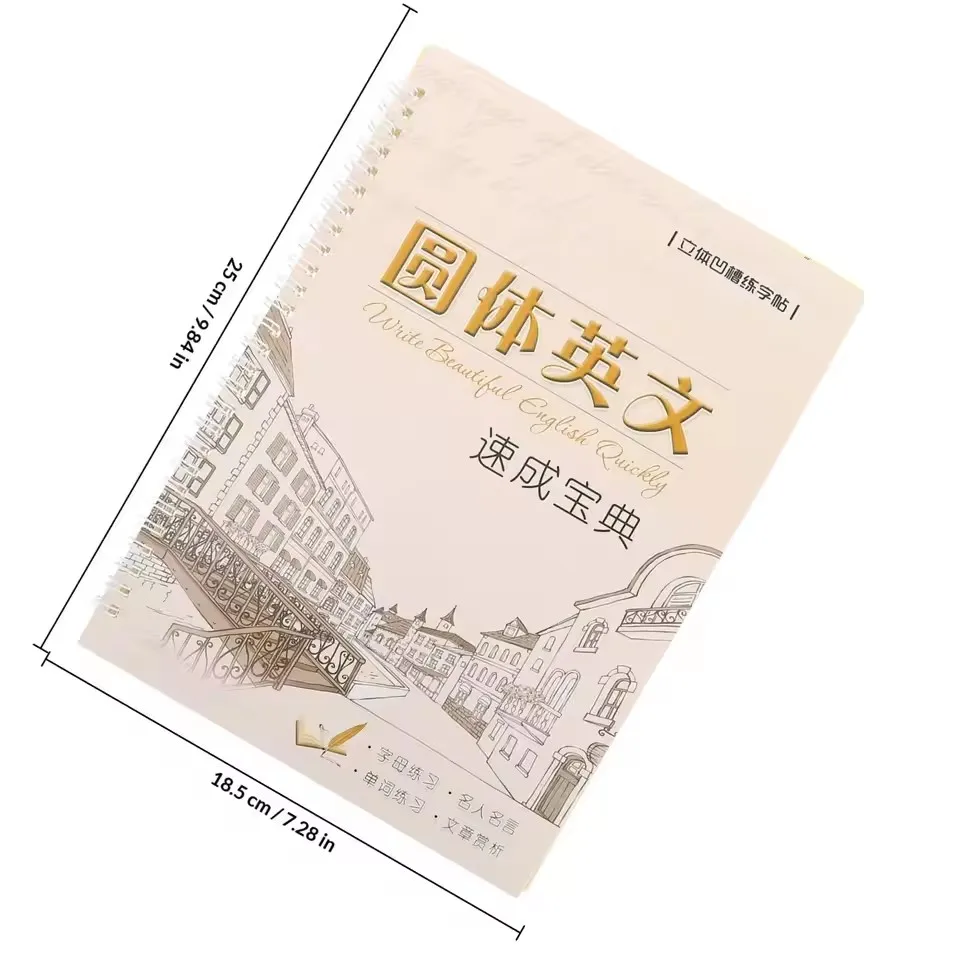 English Copybook Copperplate Italic Style Letter Formation Practice Book Word Writing Adult Student Handwriting