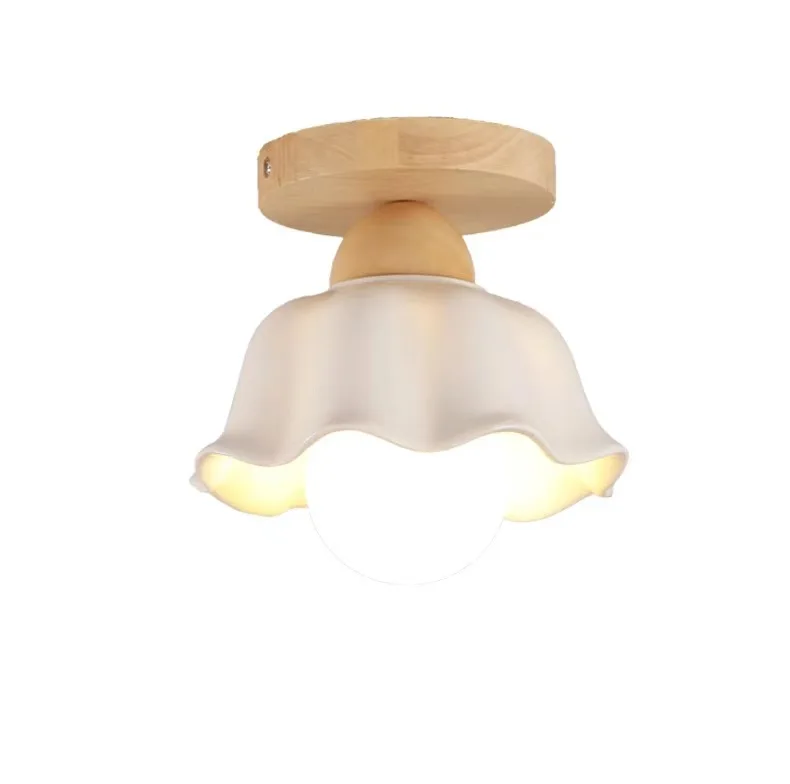 

Nordic modern simple corridor, balcony solid wood ceiling light, creative LED homestay entrance