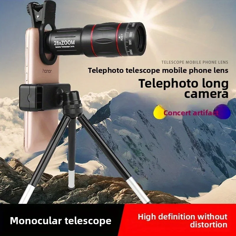 

High Definition 18X 28X 36X Monocular Telescope Phone Lens Long Range Zoom Aluminum Alloy External Camera for Concert Shooting