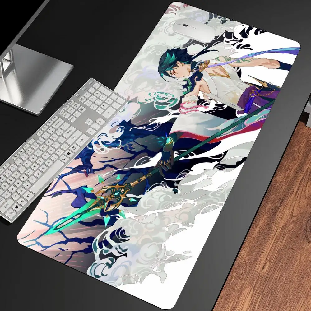 

Large Mouse Pad Genshin Impact Xiao Gaming Mousepad Gamer Accessories Computer Play Mat Carpet Keyboard Deskmat Rug 900x400mm