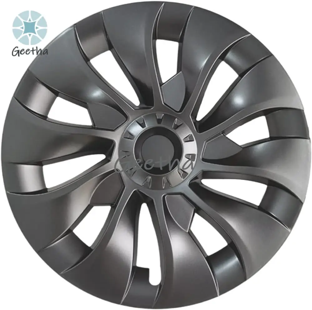 

For 4PCS Wheel Cover Hubcap 18 Inch Matte Black Turbine Style Fits 2017-2023 Tesla Model 3 Wheel Cover Replacement