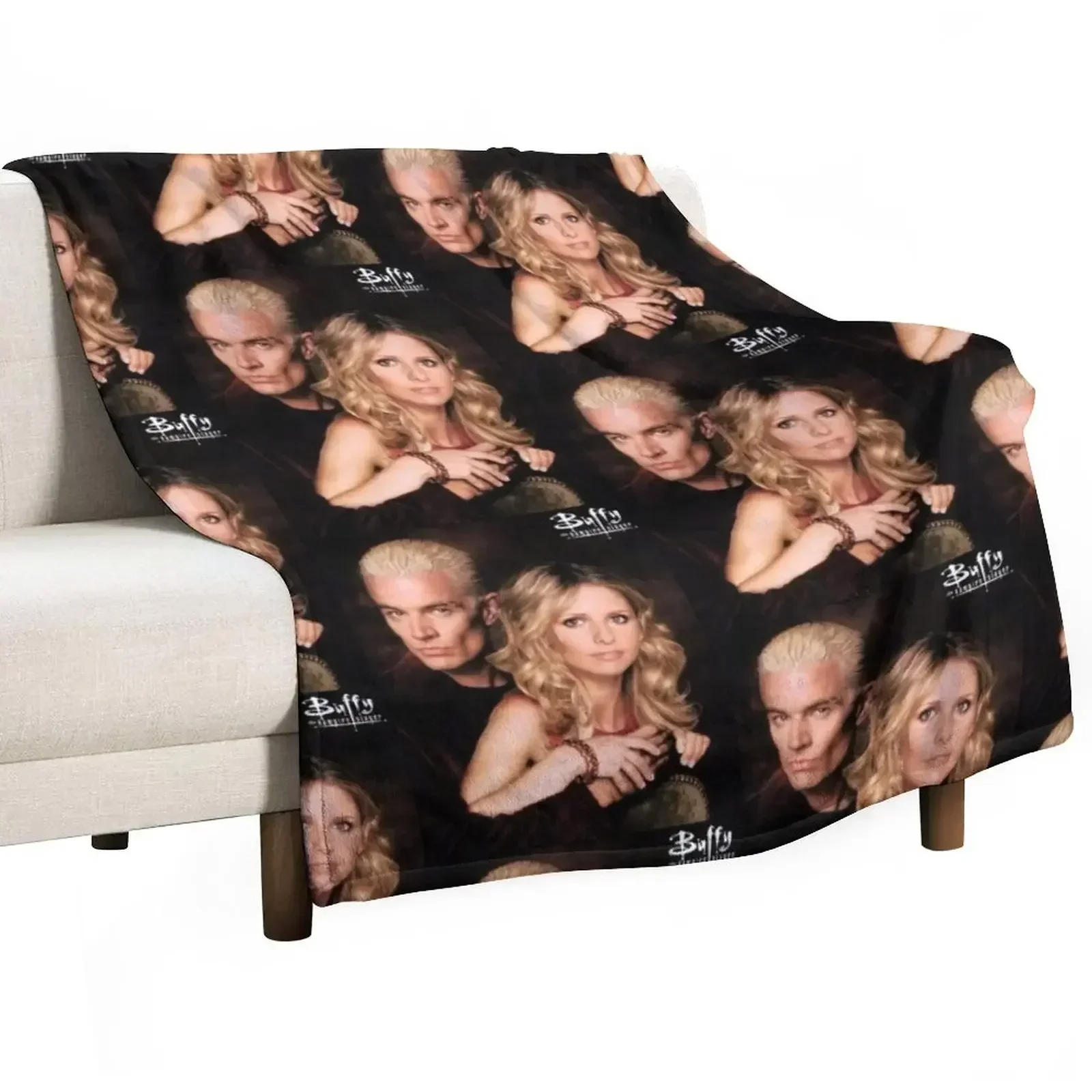 SPIKE - BUFFY Throw Blanket halloween Bed linens Blankets