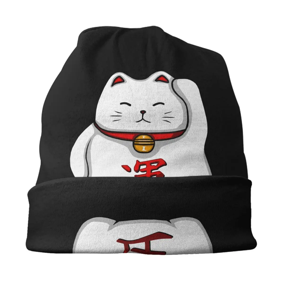 مخصص لطيف Maneki Neko محظوظ القط قبعة قبعة شتاء دافئ بونيه أوم القبعات موضة في الهواء الطلق التزلج بيني قبعات للرجال والنساء