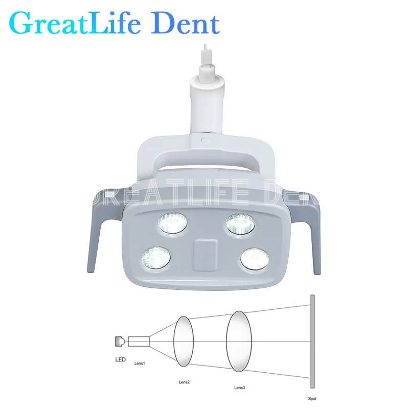 GreatLife-Silla de inducción Dental con luz sin sombras, lámpara de operación Dental, silla Dental quirúrgica, 7w, 4Led