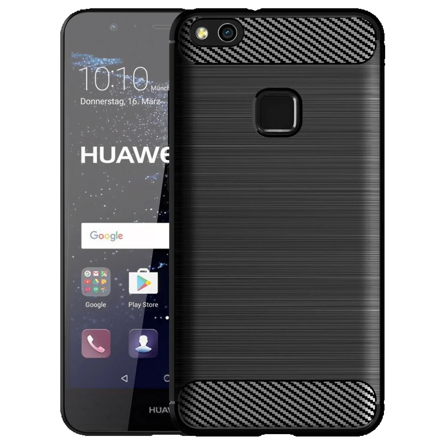 Silicone Cases For Huawei Lite P10selfie Shockproof Cabon Fiber Phone Cover For P10lite P10 Plus P10+ Soft Matte Case