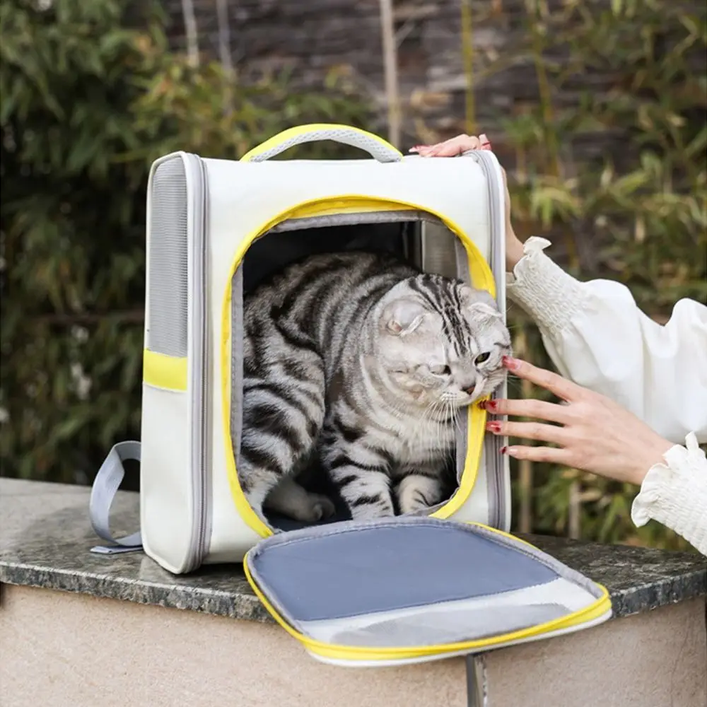 

Breathable Pet Carrier Backpack Windproof Large Capacity Cat Outdoor Bag Wear-resistant Bite Resistant Dog Carrying Bag