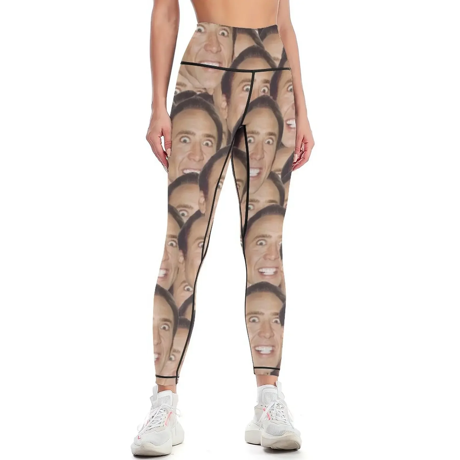 

Nicolas Cage Meme Leggings Sweatpants legging gym Clothing fitness flared Womens Leggings