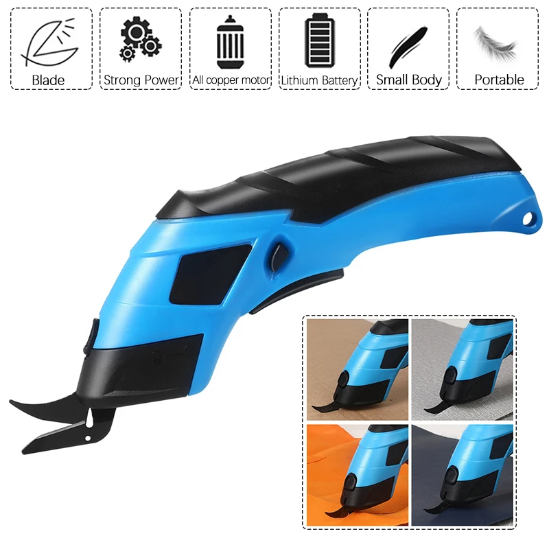 

Multifunctional Cordless Electric Scissors Rechargeable Cutter Cloth Carpet PVC Leather Cutting Tools Sewing Tailor Scissor