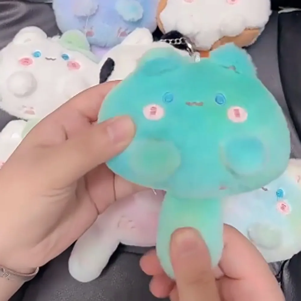 LLavero de peluche de gato de cola larga con colgante, gato bonito de dibujos animados, juguete de peluche de cola suave de 12CM, llavero de gato de peluche suave Kawaii, juguetes para niños