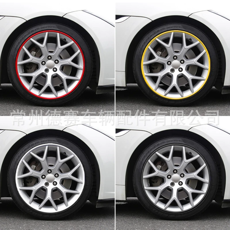 16/17/18/19/20inchs 4pcs Car Vehicle Wheel Rims Edge Protector Ring Tire Guard Strip Decor For Tesla Model 3