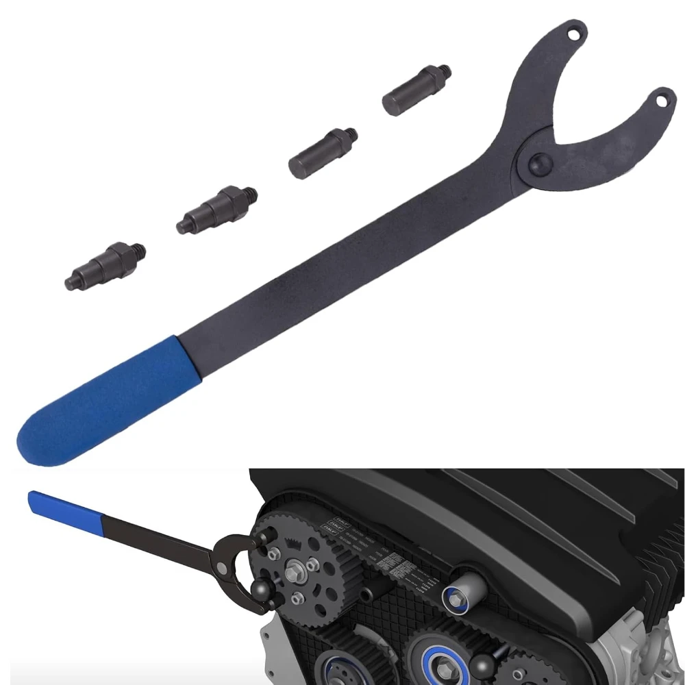 T10172 Engine Timing Belt Change Tool Kit, Against Timing Pulley Holder Tool Compatible with VW Audi Golf Skoda VAG Vehicles VAG