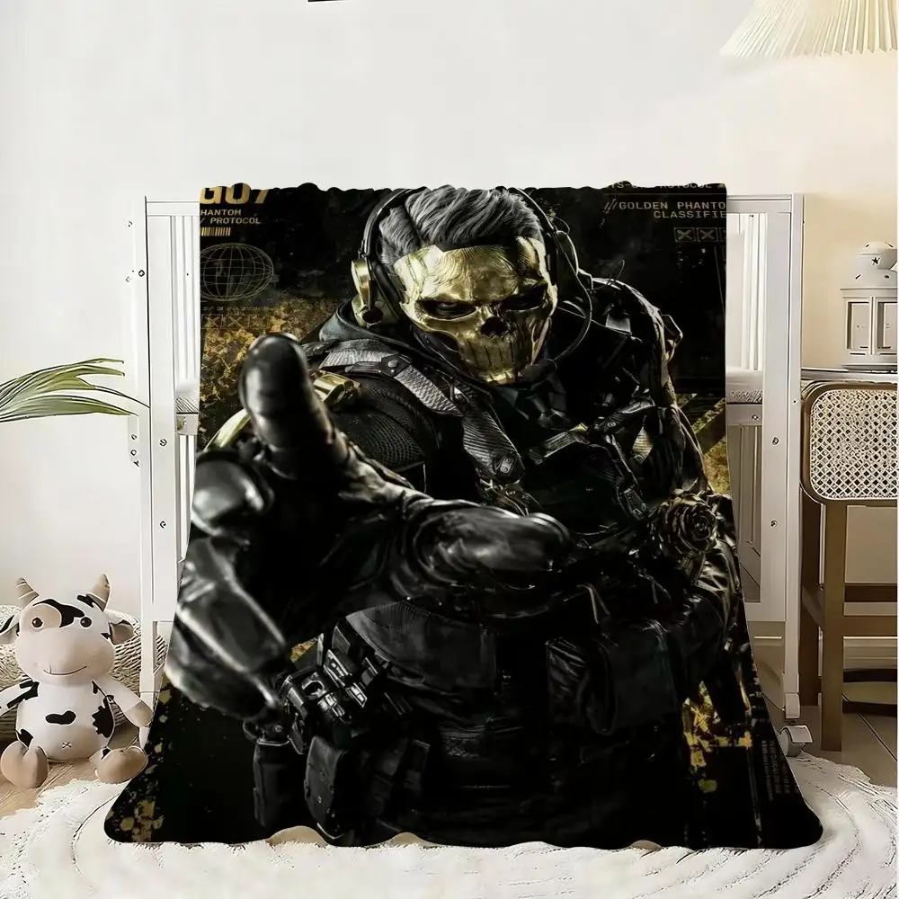D-Delta F-Force Throw Flannel Fluffy Soft Blanket Warm Skin-Friendly Throw For Sofa Bed Office Nap Winter