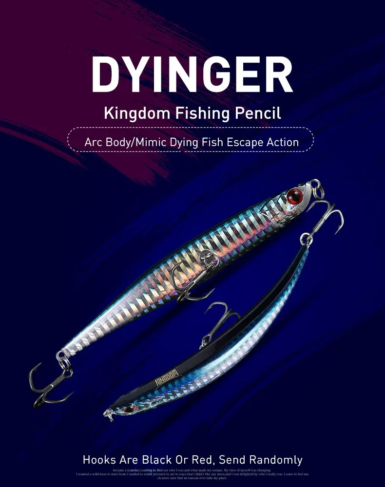 Kingdom Topwater Schwimmender Bleistift 110 mm/10 g 86 mm/6,5 g Künstliche Wobbeln Angelköder Jerkbaits Harte Köder Angeln für Wolfsbarsch – Detail 7