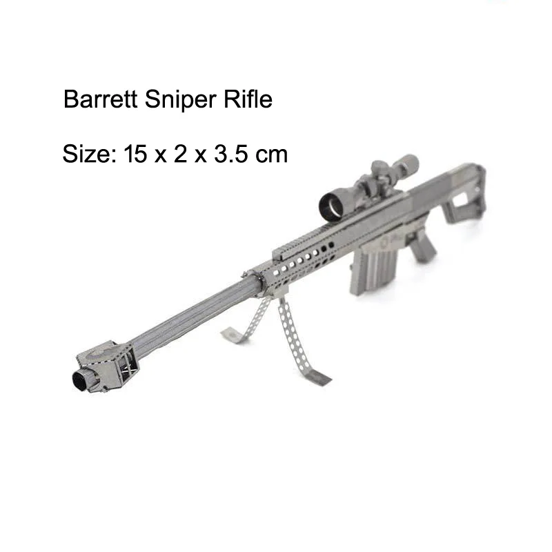 MIni 3D Metal puzzle Guns Jigsaw Model AK-47 Barrett Beretta G36 Colorful Puzzle Educational Toys Military Puzzles for Adults