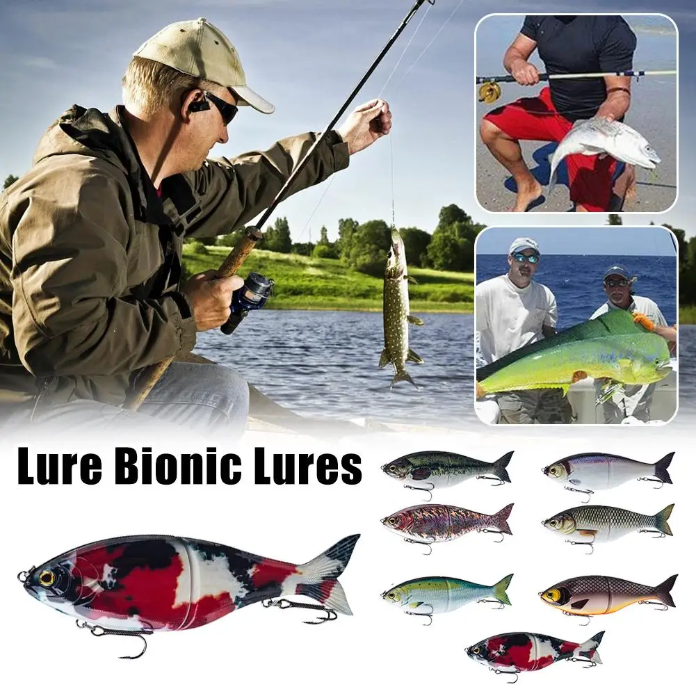

82g 17.8cm Sinking Glide Bait 2-Section Jointed Swimbait Fishing Lure with Rattle Balls for Large Predator Fish Sea River