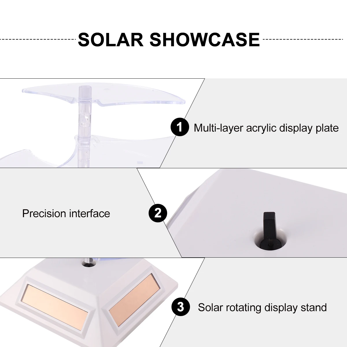

3 Layer Display Table Rotary Disc Rotating Craft Show Counter Necklace Turntable Shelf Holder Jewelry Stand