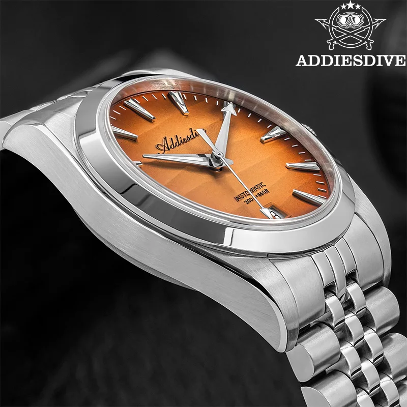 ADDIESDIVE AD2540 Mens Automatic Mechanical Watch 39mm Sapphire Glass 200M Waterproof BGW9 Luminous Steel Diver view 3