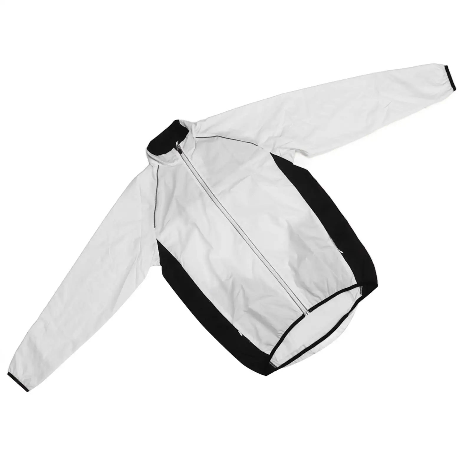 Reflective Strip Windproof Long Sleeve Cycling Jacket with Zipper Pockets