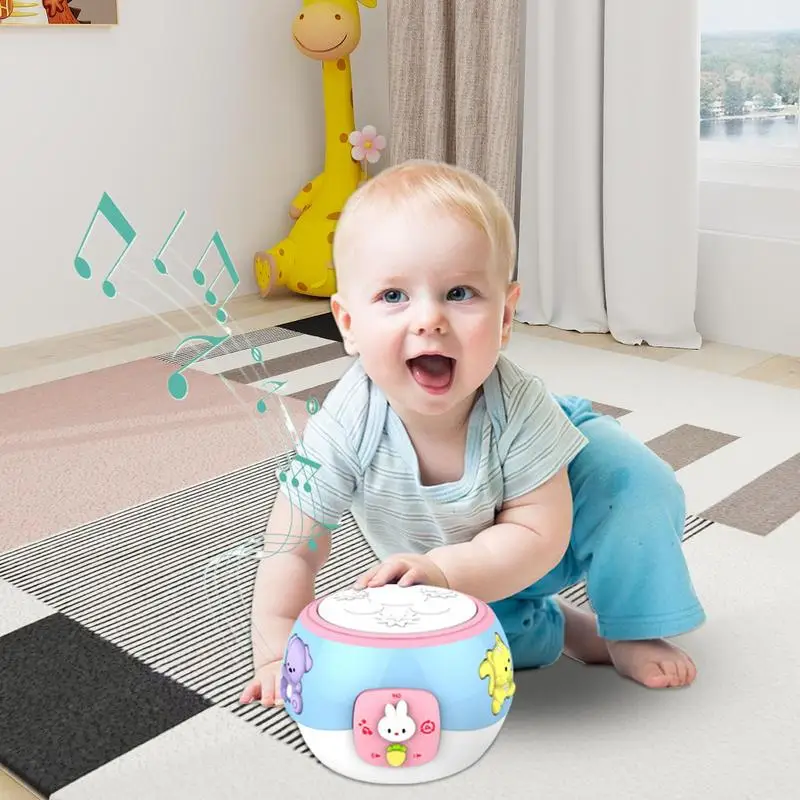 

Toy Drum Musical Drum Toy Kids Floor Drum Learning Toys Musical Toy For 6-12 Months And Kids Girls Boys