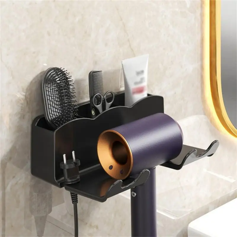 Hair Dryer Holder Wall Dryer Bracket Straightener Stand Hairdryer Organizer Hair Brush Storage Box Bathroom Accessories