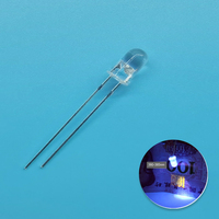 380nm 5mm LED lamp Purple Ultra Violet Ultra  380-385nm UV LED Diode Light Emitting Lamp 3.2-3.6V 20mA Round Water Clear Lens