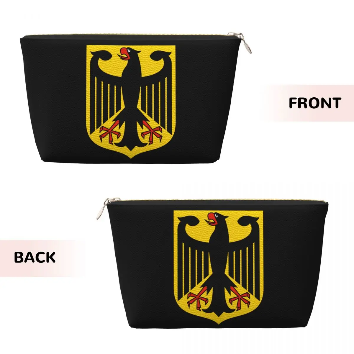 Custom Coat Of Arms Of Germany Travel Toiletry Bag for Women German Flag Eagle Makeup Cosmetic Organizer Beauty Storage Dopp Kit