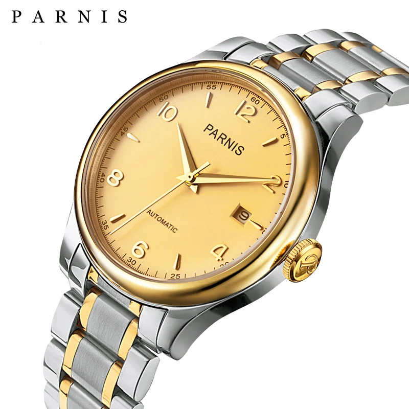 ساعة آلية ميكانيكية ميكانيكية من بارنيس للرجال ، تقويم كريستال ياقوتي ، علامة تجارية فاخرة مقاومة للماء ، هدية ، 38 ،