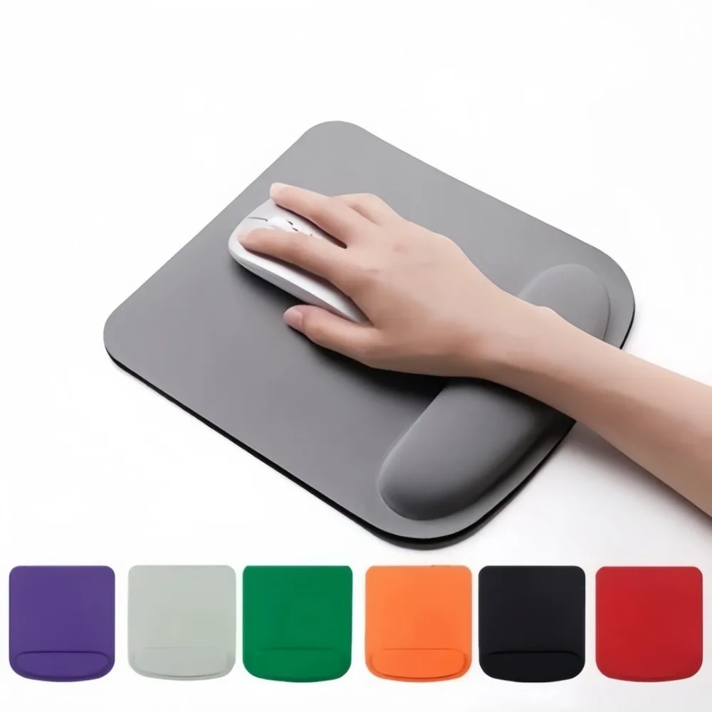 Alfombrillas de ratón ergonómicas antideslizantes de color sólido, de esponja EVA gruesa, para juegos de ordenador, accesorios de oficina, alfombrillas de ratón de escritorio